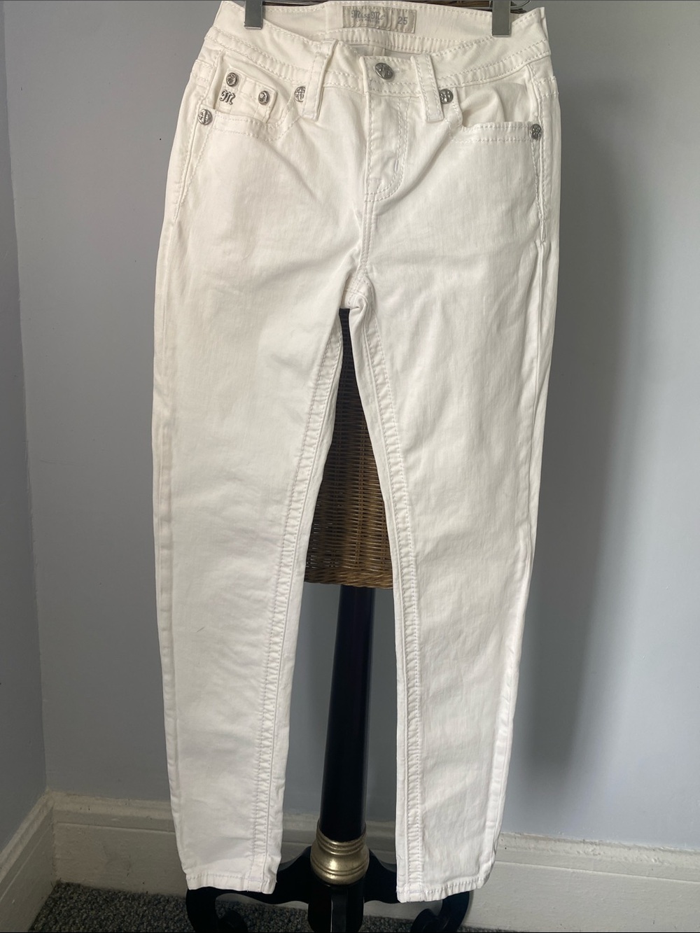Miss Me White Skinny Jeans
